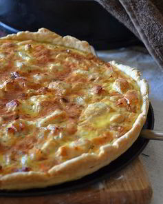 Пицца с курицей и колбасой