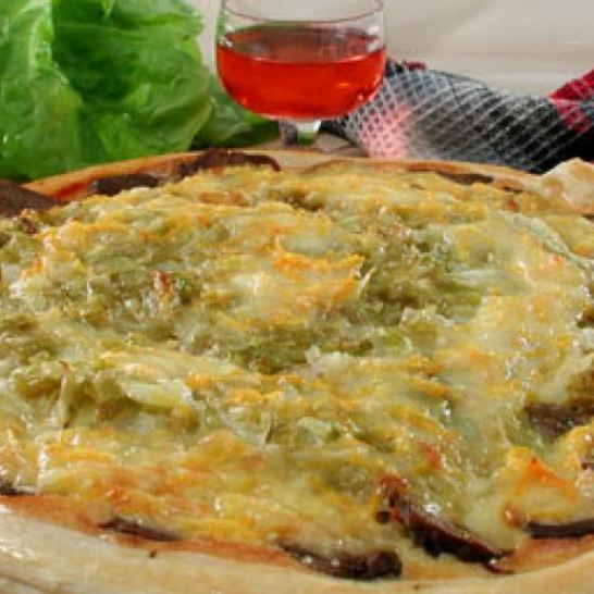 Рецепт пиццы с печенью и капустой