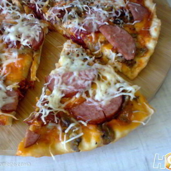 Рецепт пиццы с салями