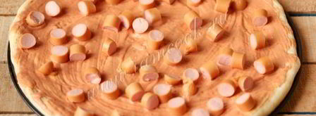 пицца с сосисками и помидорами. Шаг 6