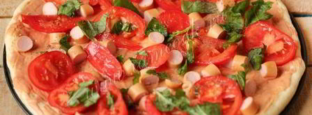 пицца с сосисками и помидорами. Шаг 7