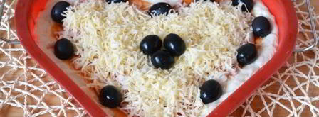 пицца-сердце с ветчиной и сыром. Шаг 19