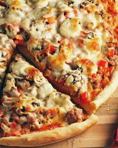 Простая пицца Домашняя в духовке