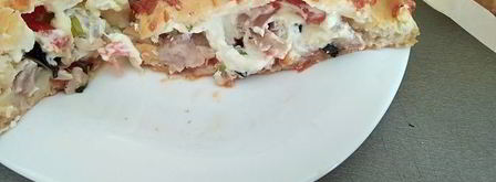 закрытая пицца с курицей и чесноком. Шаг 15