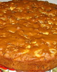 Постная коврижка с изюмом и грецким орехом