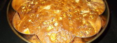 фисташковая шарлотка с персиками. Шаг 11