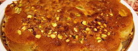 фисташковая шарлотка с персиками. Шаг 12