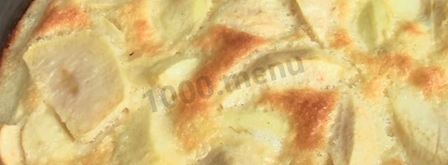 шарлотка на молоке с яблоками. Шаг 13