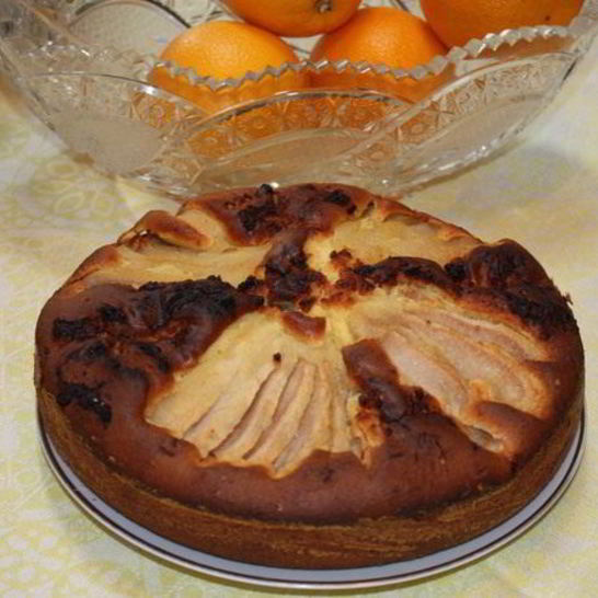 Рецепт шарлотки с грушами и орехами