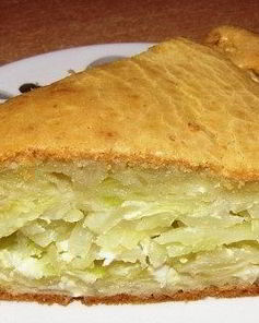 Шарлотка с капустой в духовке