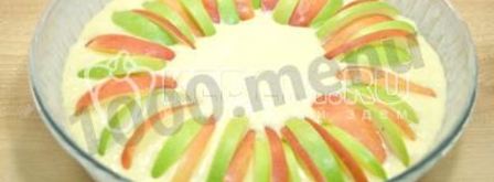 шарлотка с творогом и яблоками. Шаг 11