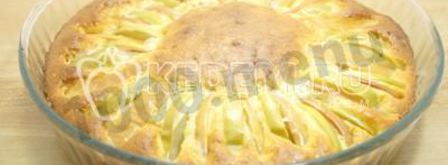 шарлотка с творогом и яблоками. Шаг 13