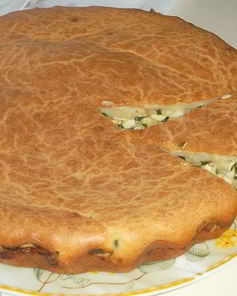 Заливная шарлотка с луком