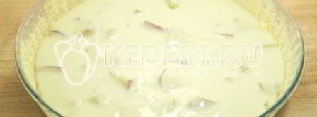 заливная шарлотка с яблоками. Шаг 11