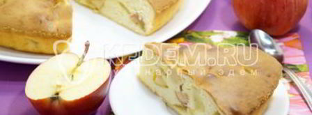 заливная шарлотка с яблоками. Шаг 14