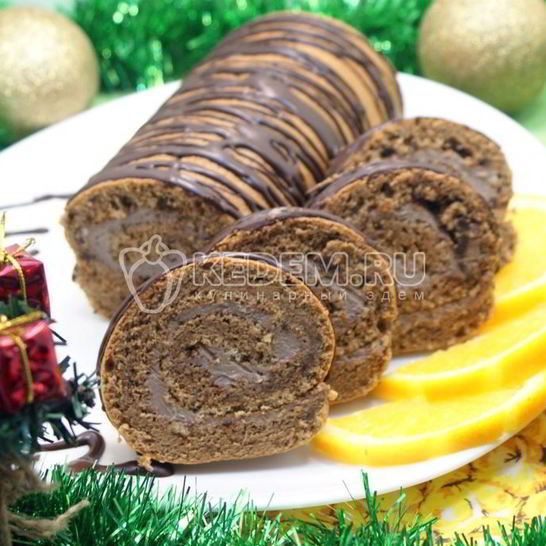 Рецепт шоколадного рулета