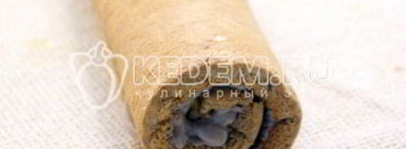 шоколадный рулет. Шаг 12