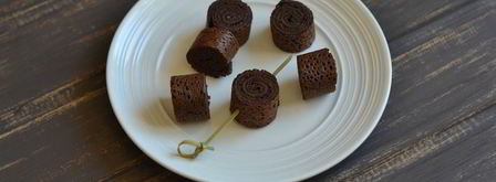 шоколадные блинные рулетики. Шаг 11