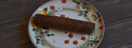 шоколадные блинные рулетики. Шаг 9