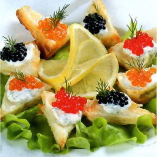 Рецепт слоек с икрой