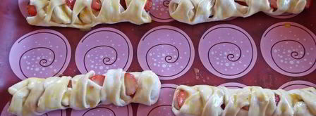 слойки с клубникой и бананом. Шаг 12