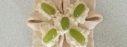 слойки с творогом и виноградом. Шаг 3