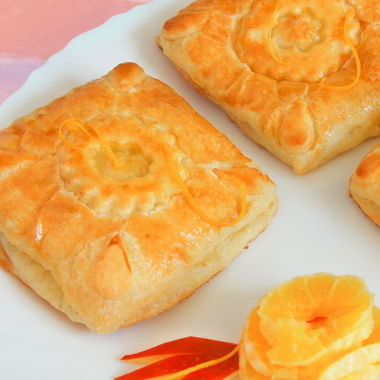 Рецепт слоек с творожно-лимонной начинкой