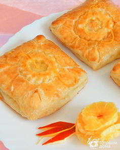 Слойки с творожно-лимонной начинкой