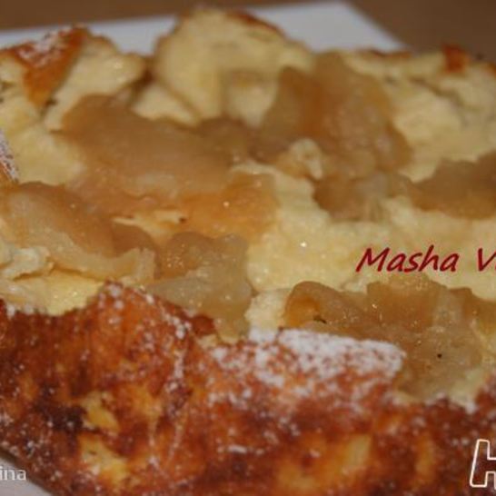 Рецепт большого сырника с яблоками