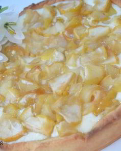 Песочный творожник с яблочной начинкой