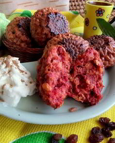 Свекольные сырники из духовки