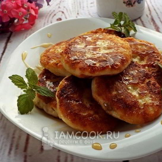 Рецепт сырников с бананом и медом