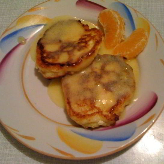 Рецепт ванильно-апельсиновых сырники с апельсиновым кердом