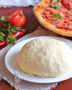 Дрожжевое тесто на кефире для пиццы