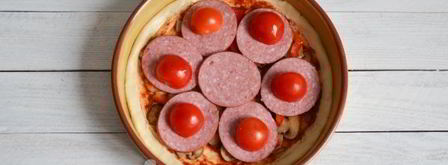 тонкое тесто для пиццы без дрожжей. Шаг 18