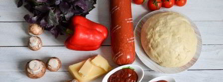 тонкое тесто для пиццы без дрожжей. Шаг 8