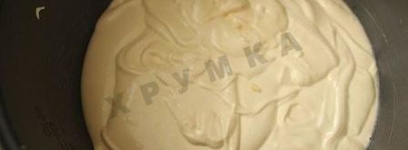 медовик в мультиварке шоколадный бисквит. Шаг 4