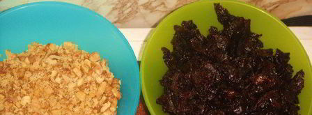 медовый торт с орехами и черносливом. Шаг 6