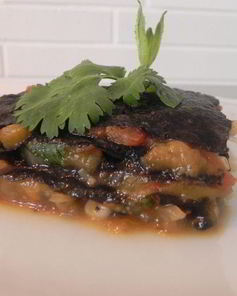 Наполеон из баклажанов с нори