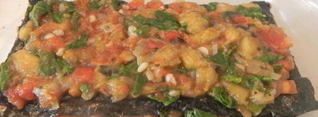 наполеон из баклажанов с нори. Шаг 10