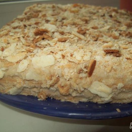 Наполеон с пломбиром и заварным кремом