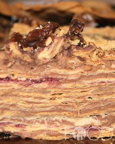 Наполеон с шоколадным кремом