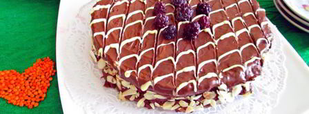 постный полезный чечевичный торт с ежевичным кремом. Шаг 3