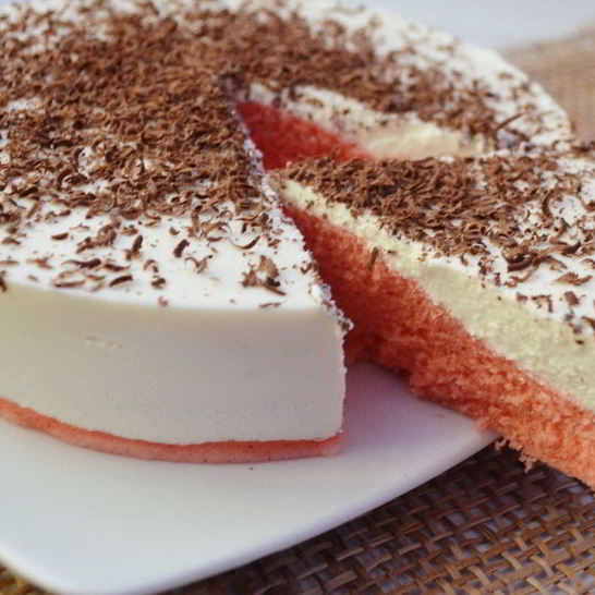 Рецепт розового торта