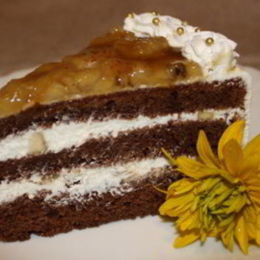 Шоколадно-банановый торт