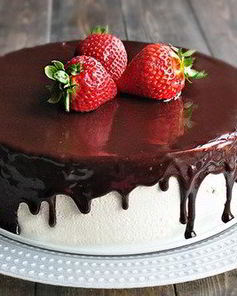 Шоколадно-лимонный торт Птичье молоко