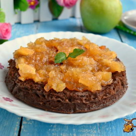 Рецепт шоколадного бисквита в микроволновке