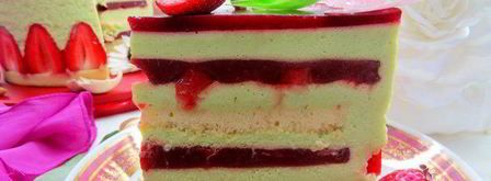 торт фрезье с фисташковым муссом. Шаг 32