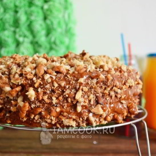 Рецепт торта медовик из жидкого теста