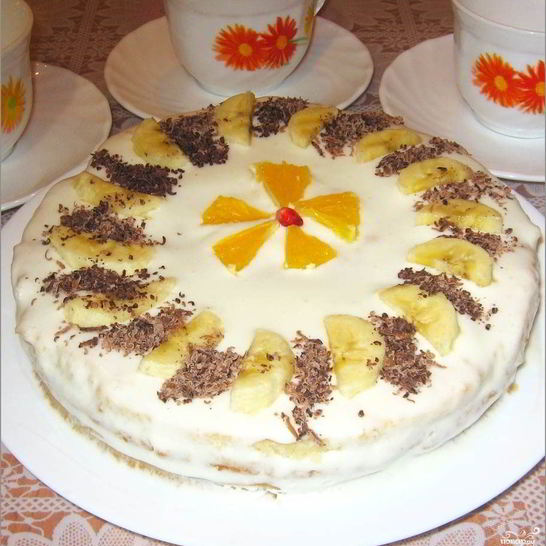 Рецепт торта на сметане простой
